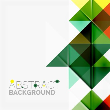 Soyut geometrik arkaplan. Modern çakışan üçgenler