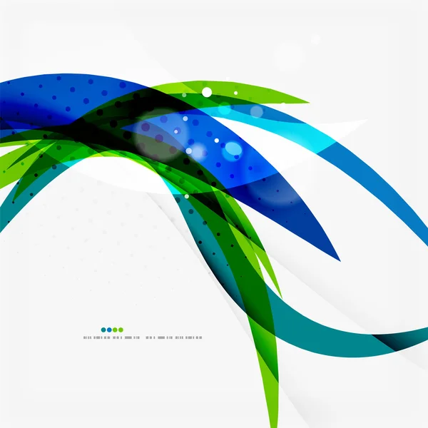 Lignes d'onde bleu vert — Image vectorielle