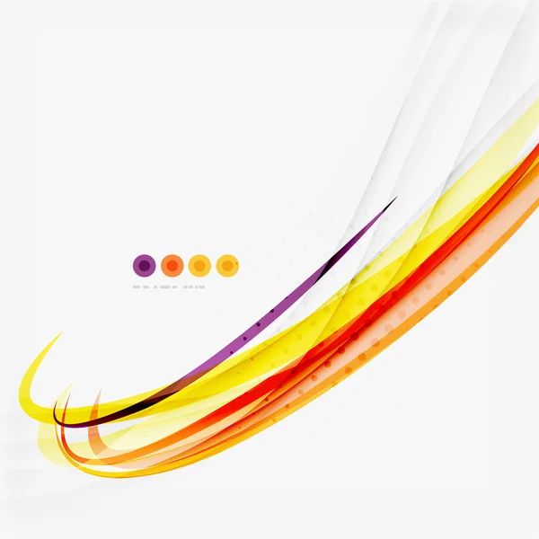 Фіолетові та помаранчеві кольорові лінії на білому — стоковий вектор