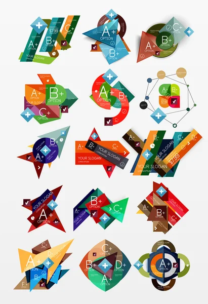 Paper graphics infographic web layouts — Stock Vector