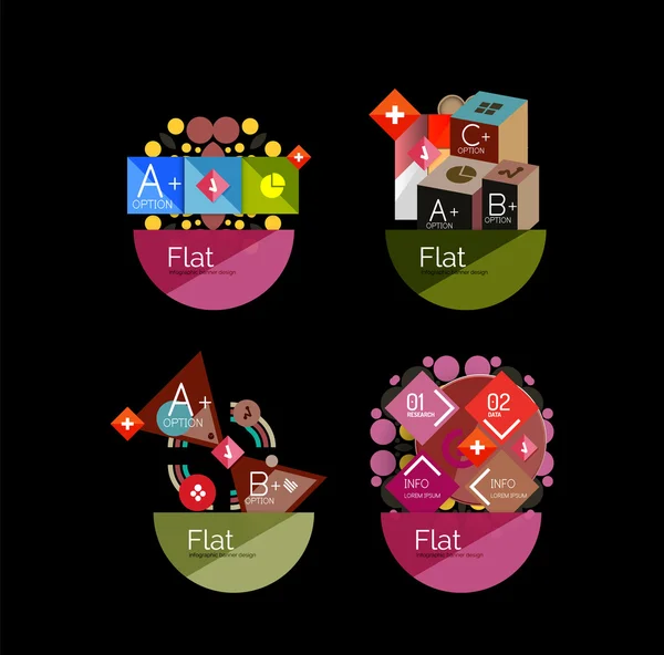 Conjunto de formas geométricas abstractas con opciones — Vector de stock