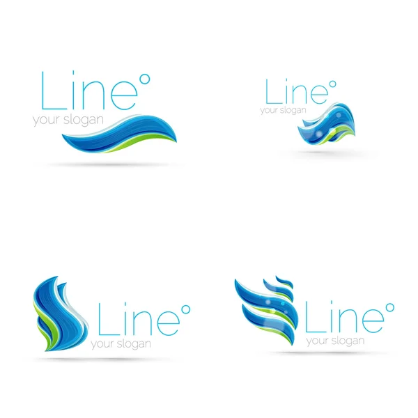 Abstract wave line logo — Stock Vector