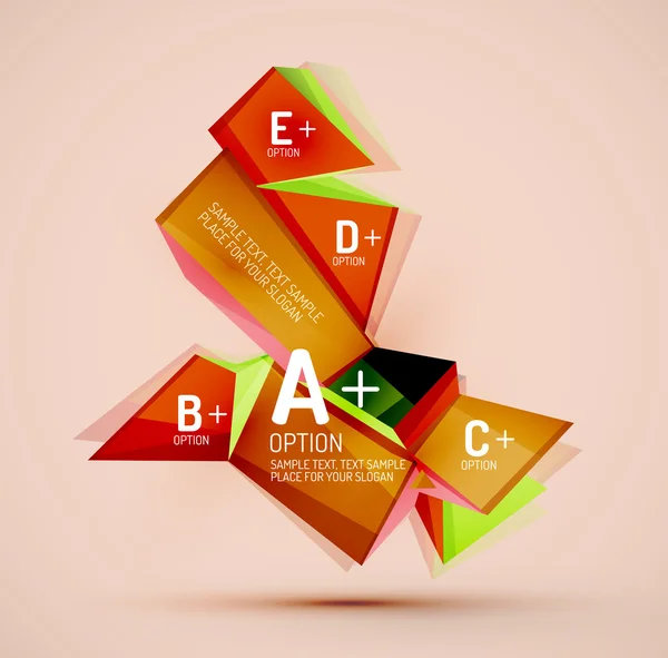 Formas geométricas com texto de amostra. Modelo abstrato — Vetor de Stock