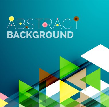 Soyut geometrik arkaplan. Modern çakışan üçgenler