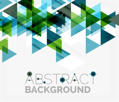 Soyut geometrik arkaplan. Modern çakışan üçgenler