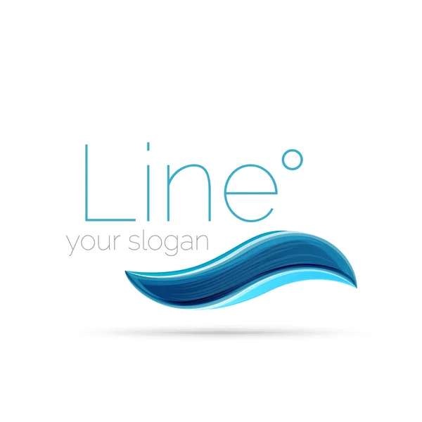 Логотип абстрактної хвильової лінії — стоковий вектор