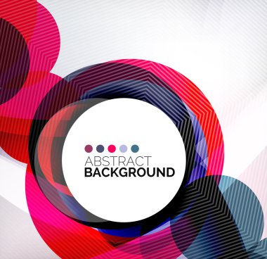 Renkli Daireler modern soyut kompozisyon