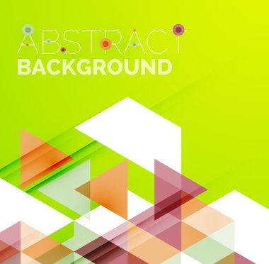 Soyut geometrik arkaplan. Modern çakışan üçgenler