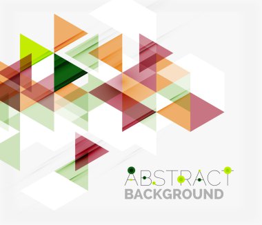 Soyut geometrik arkaplan. Modern çakışan üçgenler