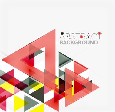 Soyut geometrik arkaplan. Modern çakışan üçgenler