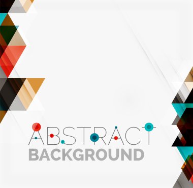 Soyut geometrik arkaplan. Modern çakışan üçgenler