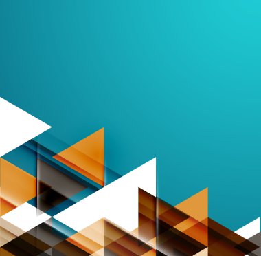 Soyut geometrik arkaplan. Modern çakışan üçgenler