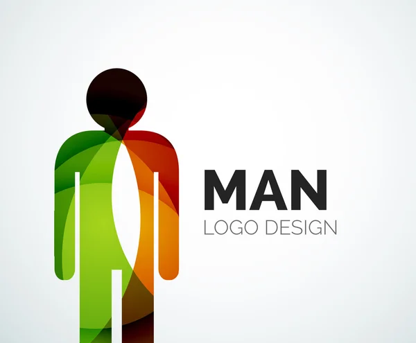 Abstract logo - man icon — Stock Vector