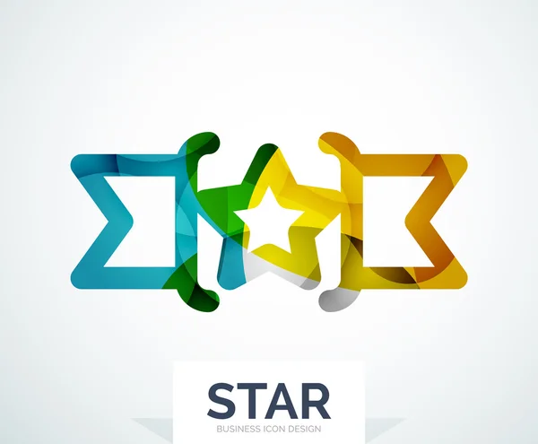 Soyut renkli logo tasarımı — Stok Vektör