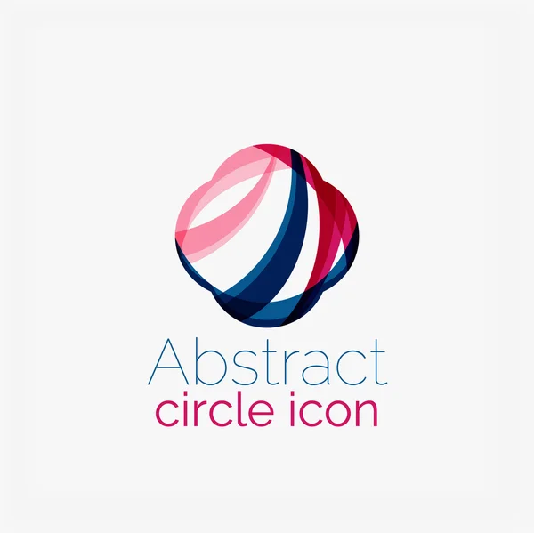 清潔でエレガントな円形に抽象的な幾何学的なロゴ。任意のアイデアのユニバーサル — ストックベクタ