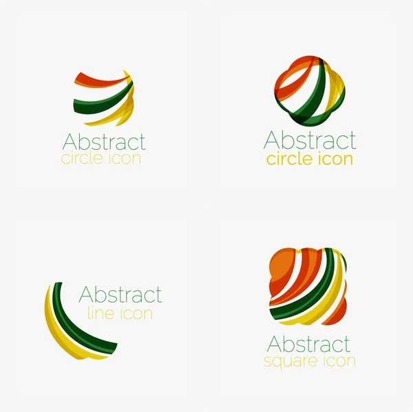 Clean elegant circle shaped abstract geometric logo. Universal for any idea — Stock Vector