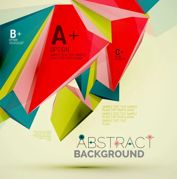 Geometric shapes in the air. Vector abstract background — Stock Vector