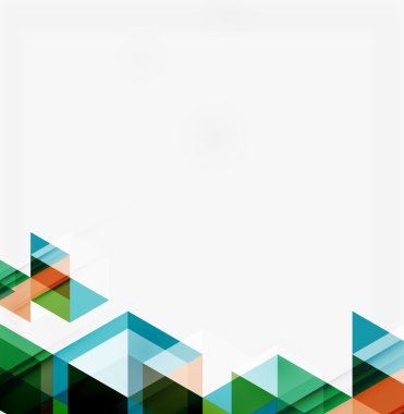 Soyut geometrik arkaplan. Modern çakışan üçgenler