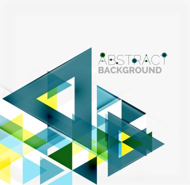 Soyut geometrik arkaplan. Modern çakışan üçgenler