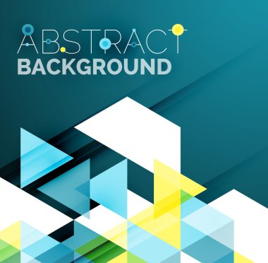 Soyut geometrik arkaplan. Modern çakışan üçgenler