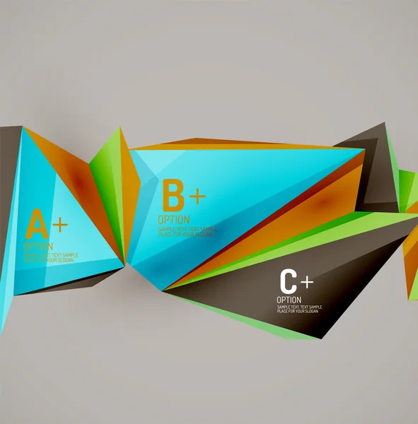 Geometrische vormen in de lucht. vector abstracte achtergrond — Stockvector