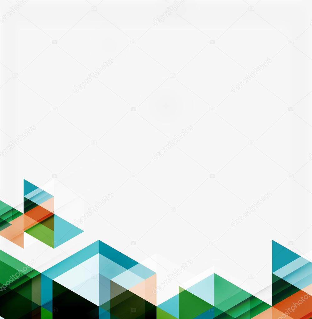 Abstract geometric background. Modern overlapping triangles