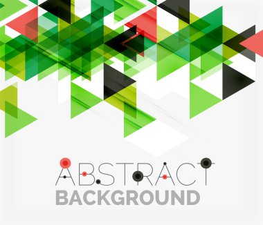 Soyut geometrik arkaplan. Modern çakışan üçgenler