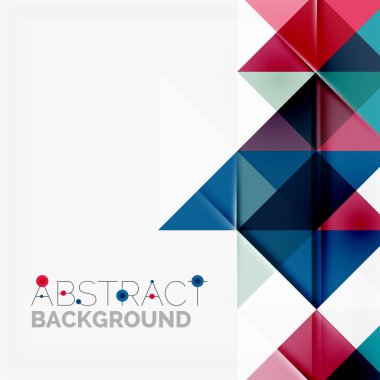 Soyut geometrik arkaplan. Modern çakışan üçgenler