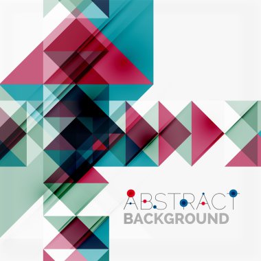Soyut geometrik arkaplan. Modern çakışan üçgenler
