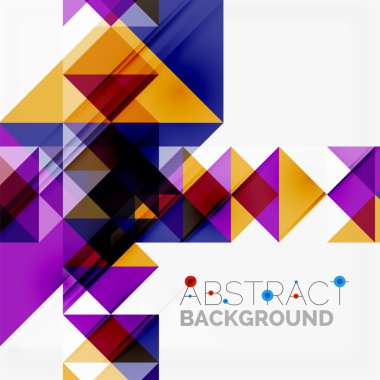 Soyut geometrik arkaplan. Modern çakışan üçgenler
