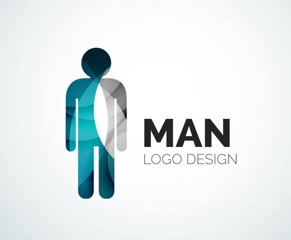 Abstract logo - man icon — Stock Vector