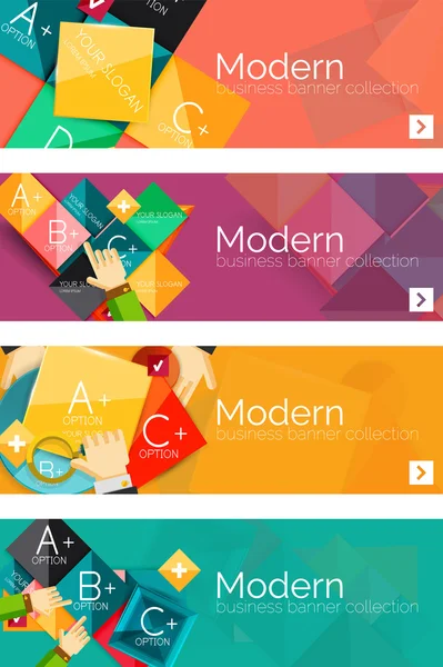 平的 web 图表概念和横幅，各种通用组的集合 — 图库矢量图片