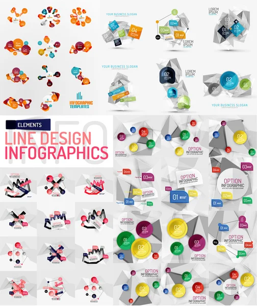 Infographic geometriska layouter — Stock vektor