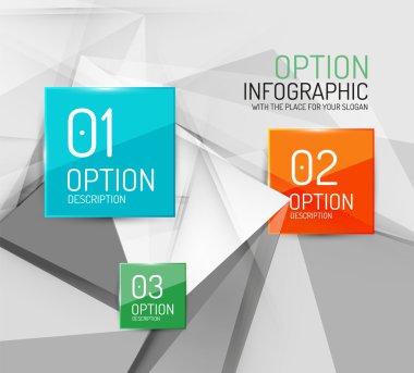 iş geometrik seçeneği adımları infographics