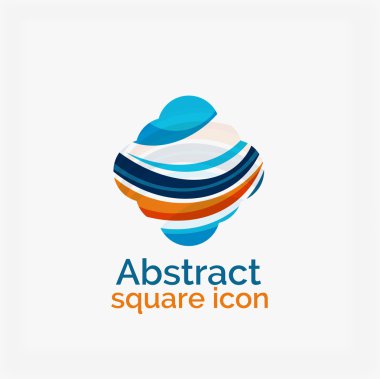 Temiz zarif daire şeklinde soyut geometrik logo. Herhangi bir fikir için evrensel