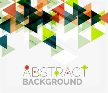 Soyut geometrik arkaplan. Modern çakışan üçgenler