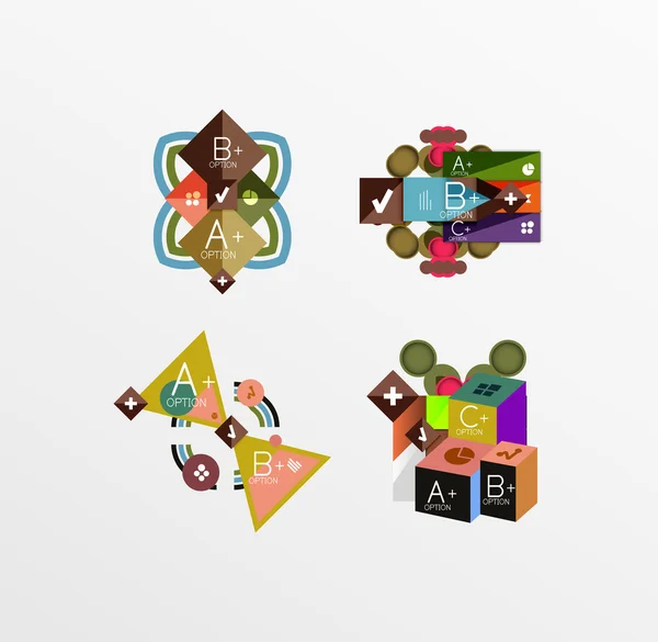 Ensemble de formes géométriques abstraites avec options — Image vectorielle