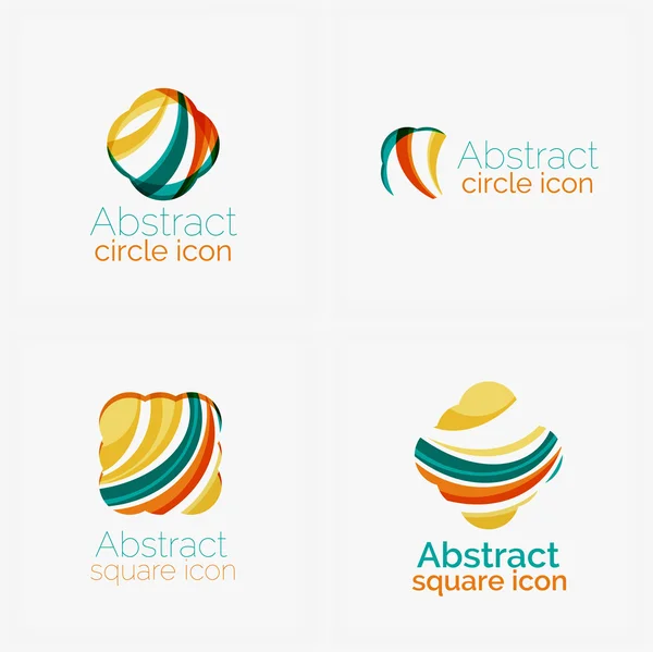 Clean elegant circle shaped abstract geometric logo. Universal for any idea — Stock Vector