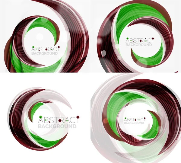 Vecteur vert tourbillon ligne fond abstrait — Image vectorielle