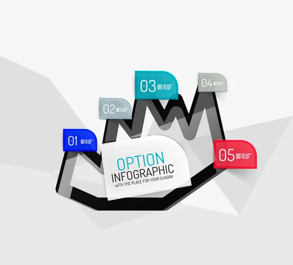 Infografías geométricas empresariales abstractas modernas — Vector de stock