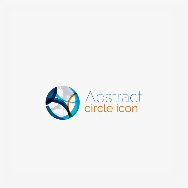 Limpiar elegante círculo en forma de logotipo geométrico abstracto. Universal para cualquier idea — Vector de stock