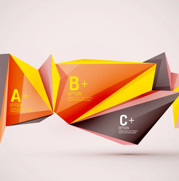 Geometriska former i luften. Vector abstrakt bakgrund — Stock vektor