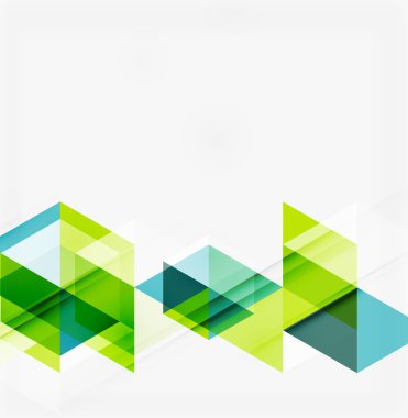 Soyut geometrik arkaplan. Modern çakışan üçgenler