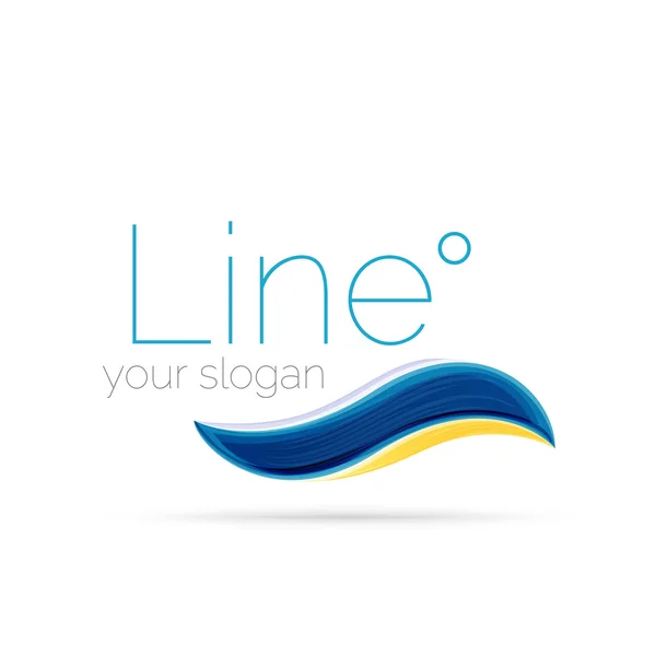 Логотип абстрактної хвильової лінії — стоковий вектор