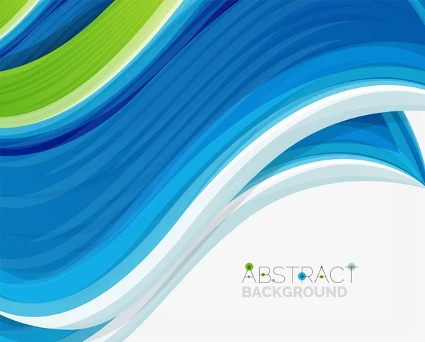 Abstract realistic solid wave background — Stock Vector