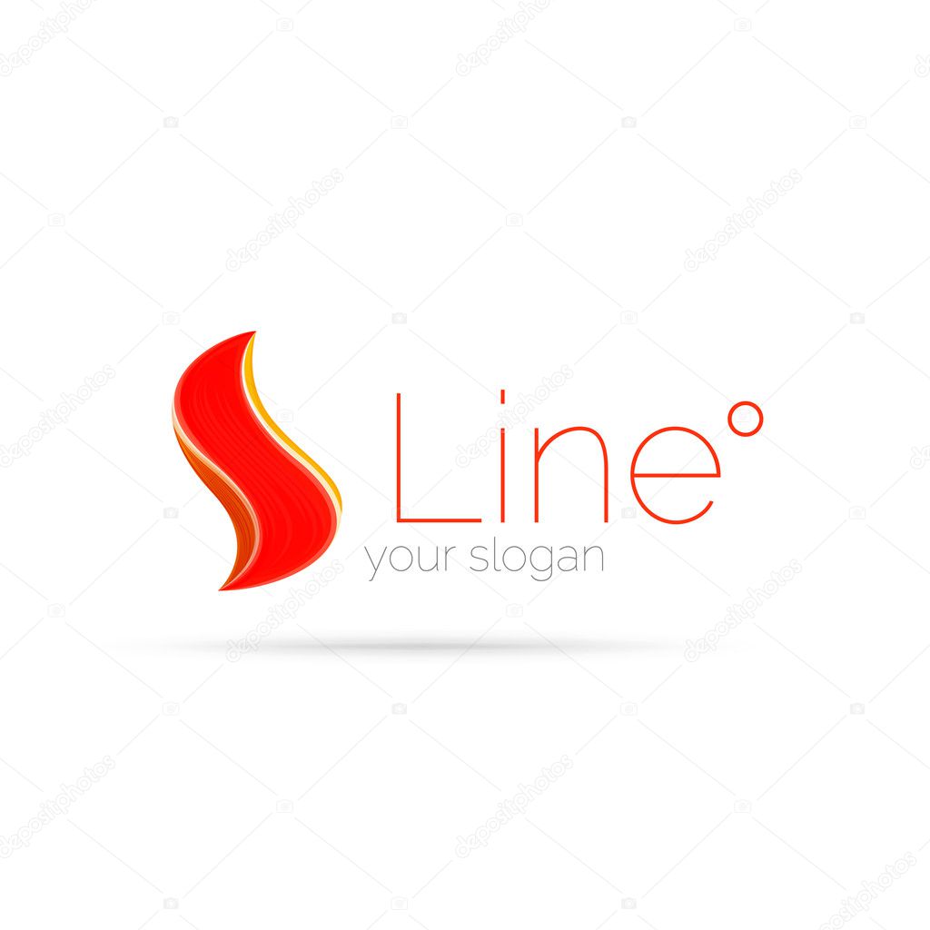 Abstract wave line logo. Vector illustration