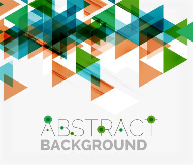 Soyut geometrik arkaplan. Modern çakışan üçgenler