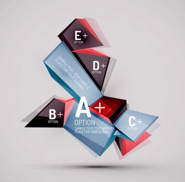 Formas geométricas com texto de amostra. Modelo abstrato — Vetor de Stock