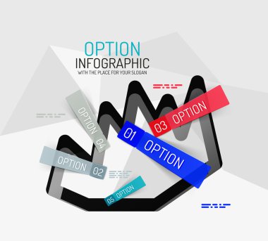 modern iş geometrik infographics