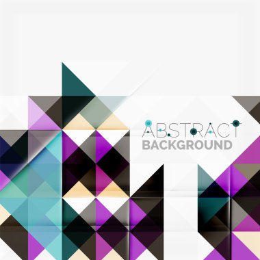 Soyut geometrik arkaplan. Modern çakışan üçgenler